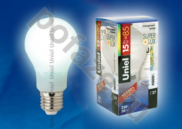 Лампа энергосберегающая с отражателем Uniel d60мм E27 15Вт 220-230В