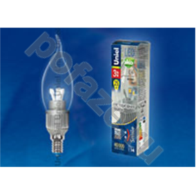 Лампа светодиодная LED свеча на ветру Uniel d37мм E14 3Вт 240гр. 220-230В