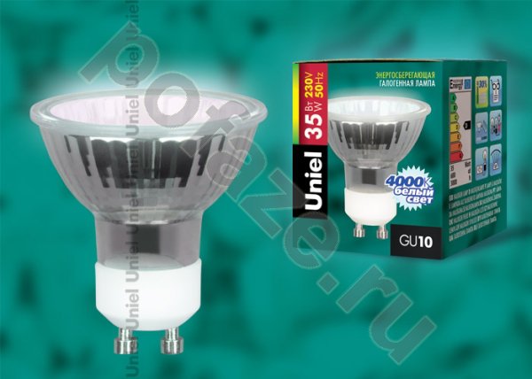 Лампа галогенная с отражателем Uniel d50мм GU10 35Вт 40гр. 220-230В