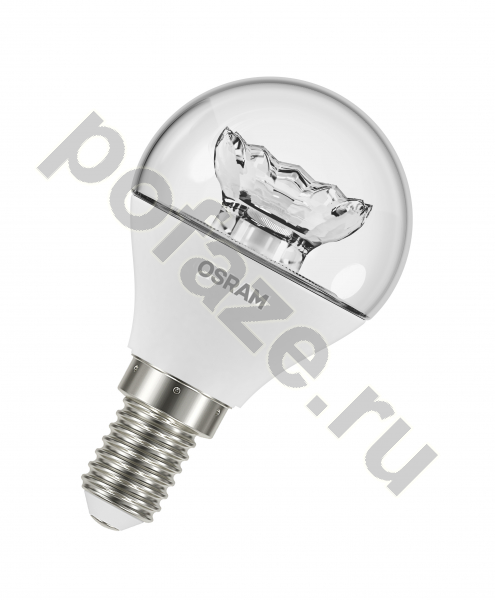 Лампа светодиодная LED шарообразная Osram d45мм E14 5.4Вт 240гр. 220-240В 3000К