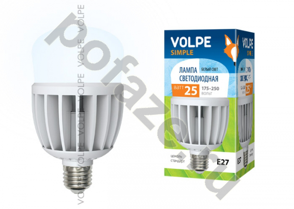 Лампа светодиодная LED Volpe d80мм E27 25Вт 160гр. 220-230В