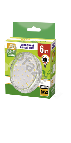 Лампа светодиодная LED таблетка Jazzway d74мм GX53 6Вт 130гр. 230В