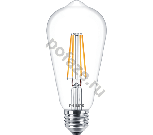 Лампа светодиодная LED грушевидная Philips d64мм E27 7Вт 220-240В 2700К