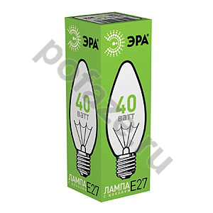 Лампа накаливания свеча ЭРА d35мм E27 40Вт 230В