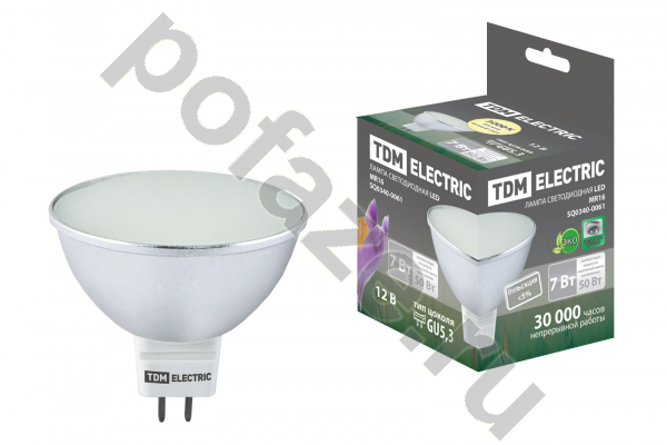 Лампа светодиодная LED с отражателем TDM ELECTRIC d50мм GU5.3 7Вт 120гр. 12В 3000К