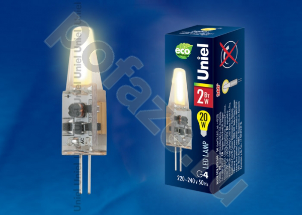 Лампа светодиодная LED капсульная Uniel d10мм G4 2Вт 360гр. 220-240В