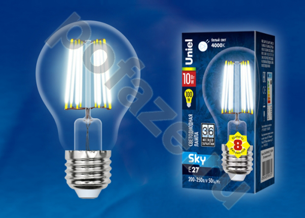 Лампа светодиодная LED грушевидная Uniel d60мм E27 10Вт 360гр. 200-250В 4000К