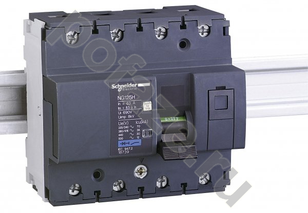 Автоматический выключатель Schneider Electric Acti 9 NG125H 3П+Н 80А (C) 12кА