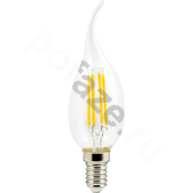 Лампа светодиодная LED свеча на ветру Ecola d37мм E14 5Вт 360гр. 220-230В 2700К