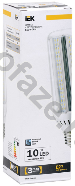 Лампа светодиодная LED трубчатая IEK d52мм E27 10Вт 230В 4000К