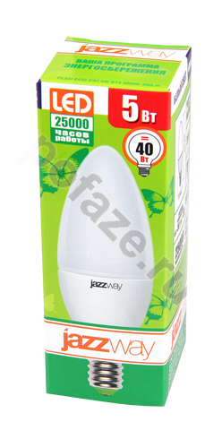 Лампа светодиодная LED свеча Jazzway d37мм E14 5Вт 200гр. 220-230В