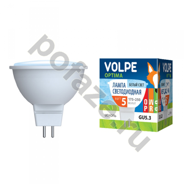 Лампа светодиодная LED с отражателем Volpe d50мм GU5.3 5Вт 110гр. 220-230В