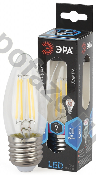 Лампа светодиодная LED свеча ЭРА d35мм E27 7Вт 360гр. 170-265В 4000К