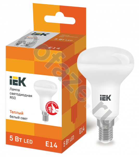 Лампа светодиодная LED с отражателем IEK d50мм E14 5Вт 110гр. 220-230В 3000К