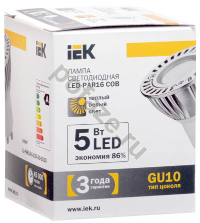 Лампа светодиодная LED с отражателем IEK d50мм GU10 5Вт 230В 3000К