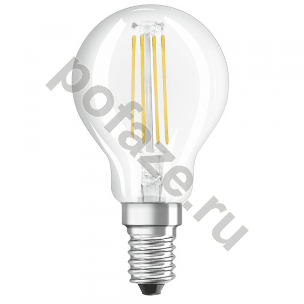 Лампа светодиодная LED шарообразная Osram d45мм E14 4.5Вт 220-230В 4000К