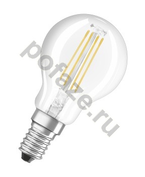 Лампа светодиодная LED шарообразная Osram d45мм E14 5Вт 220-240В 2700К