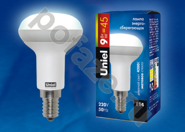 Лампа энергосберегающая с отражателем Uniel d50мм E14 9Вт 220-230В