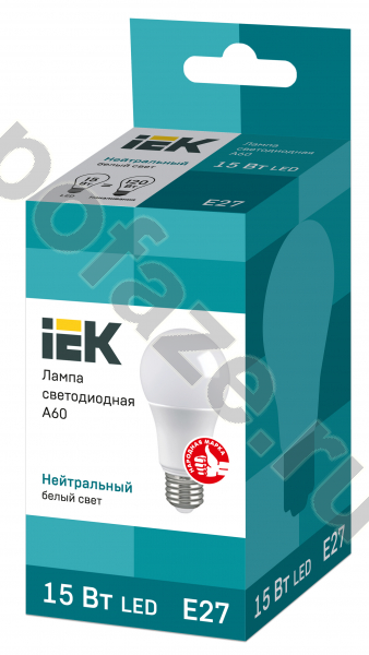 Лампа светодиодная LED грушевидная IEK d60мм E27 15Вт 230В 4000К