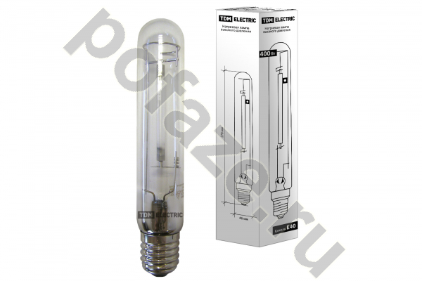 Лампа натриевая высокого давления ДНаТ трубчатая одноцокольная TDM ELECTRIC d46мм E40 400Вт 2100К