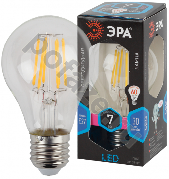 Лампа светодиодная LED грушевидная ЭРА d60мм E27 7Вт 270гр. 170-265В 4000К