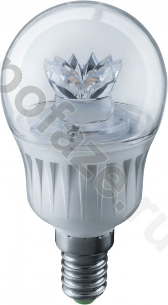 Лампа светодиодная LED шарообразная Navigator d45мм E14 7Вт 270гр. 176-264В 2700К