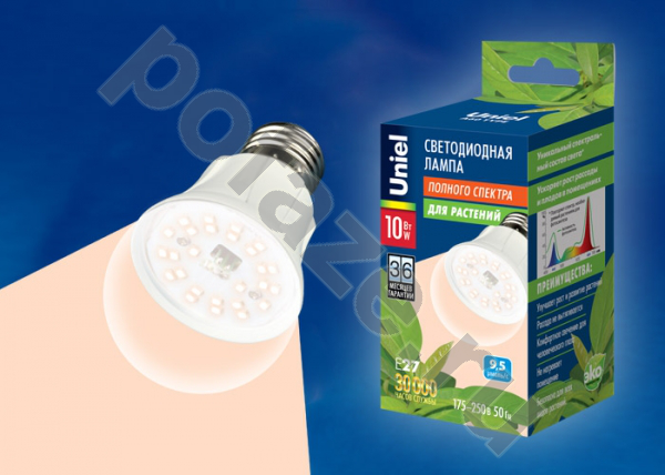 Лампа светодиодная LED грушевидная Uniel d60мм E27 10Вт 270гр. 220-230В
