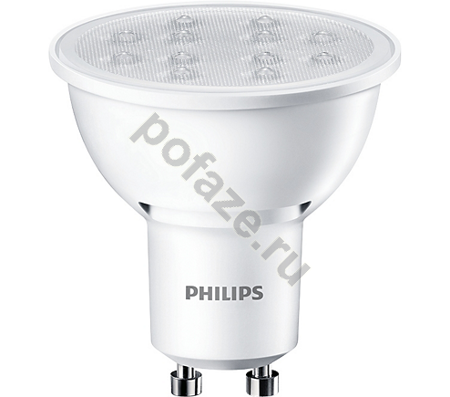 Лампа светодиодная LED с отражателем Philips d50мм GU10 50Вт 36гр. 220-240В 2700К