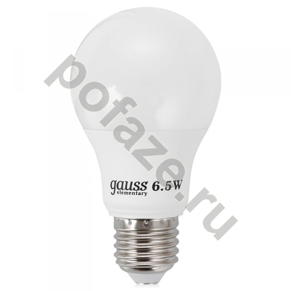 Лампа светодиодная LED шарообразная Gauss d60мм E27 6.5Вт 240гр. 220-240В