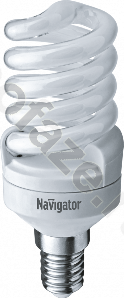 Лампа энергосберегающая спираль Navigator d43мм E14 15Вт 220-240В 2700К