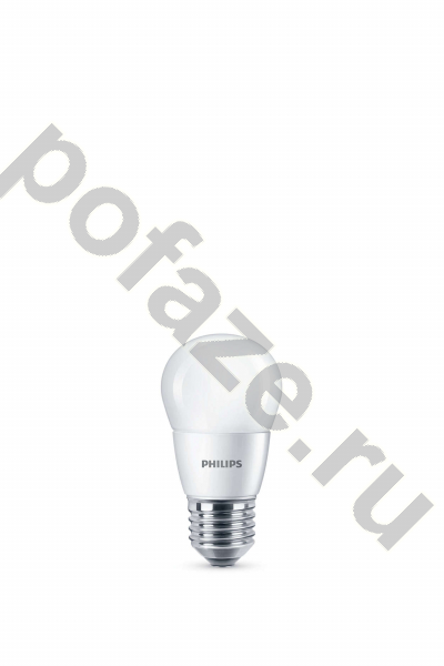 Лампа светодиодная LED шарообразная Philips d45мм E27 6.5Вт 4000К