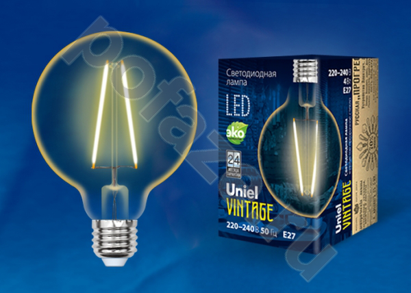 Лампа светодиодная LED шарообразная Uniel d80мм E27 4Вт 360гр. 175-265В