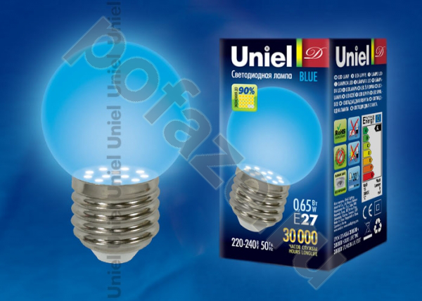 Uniel d45мм E27 0.65Вт 360гр. 220-230В