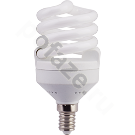 Лампа энергосберегающая спираль Ecola d50мм E14 25Вт 200-240В