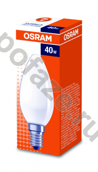 Лампа накаливания свеча Osram d35мм E14 40Вт 230В