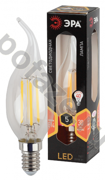 Лампа светодиодная LED свеча ЭРА d35мм E14 5Вт 270гр. 0.265-170В 2800К