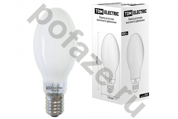 Лампа ртутная высокого давления ДРЛ эллипсоидная TDM ELECTRIC d122мм E40 400Вт 4200К
