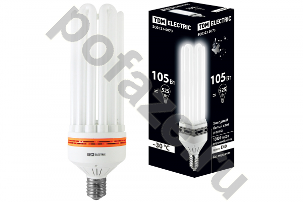 Лампа энергосберегающая прямолинейная TDM ELECTRIC d105мм E40 105Вт 40-170В 4000К