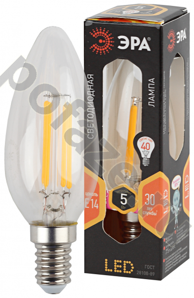 Лампа светодиодная LED свеча ЭРА d35мм E14 5Вт 270гр. 170-265В 2700К