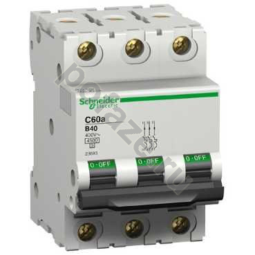 Автоматический выключатель Schneider Electric iC60N 3П 10А (B) 4.5кА