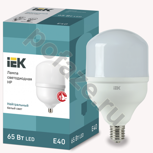 Лампа светодиодная LED цилиндрическая IEK d161мм E40 65Вт 230В 4000К