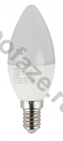 Лампа светодиодная LED свеча ЭРА d35мм E14 6Вт 270гр. 220-240В 2700К