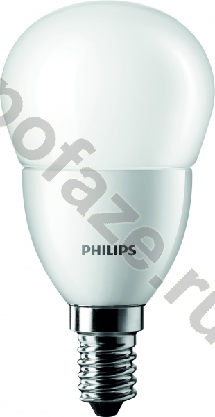 Лампа светодиодная LED шарообразная Philips d48мм E14 6Вт 200гр. 220-230В