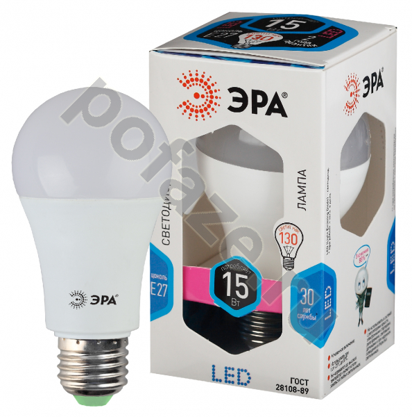 Лампа светодиодная LED грушевидная ЭРА d60мм E27 15Вт 270гр. 170-265В 4000К