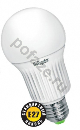 Лампа светодиодная LED грушевидная Navigator d55мм E27 8Вт 270гр. 176-264В 4000К