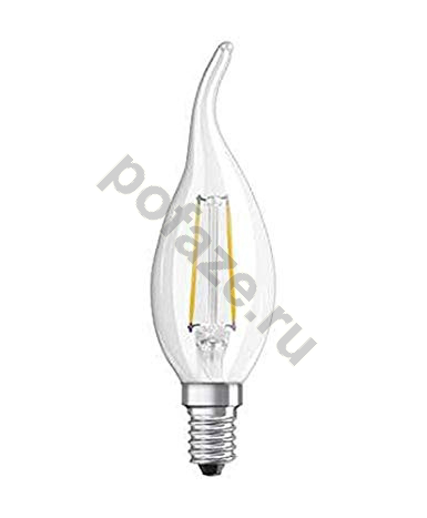 Лампа светодиодная LED свеча на ветру Osram d35мм E14 2Вт 300.00гр. 230В