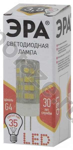 Лампа светодиодная LED капсульная ЭРА d16мм G4 3.5Вт 240гр. 170-265В 2700К