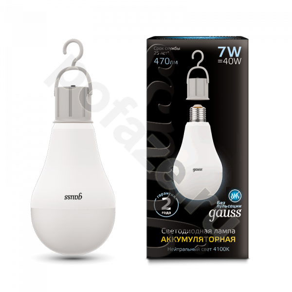 Лампа светодиодная LED шарообразная Gauss d67мм E27 7Вт 240гр. 180-240В 4100К