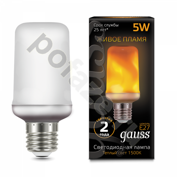 Лампа светодиодная LED Gauss d65мм E27 5Вт 240гр. 175-265В 1500К