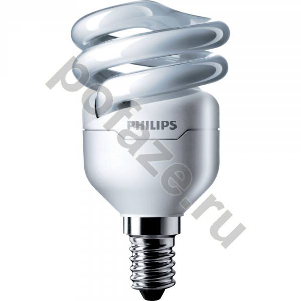 Лампа энергосберегающая спираль Philips d47.5мм E14 8Вт 220-240В